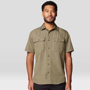 Mountain Hardwear Men's Canyon Short Sleeve Button Down Shirt 2XT Tall Green